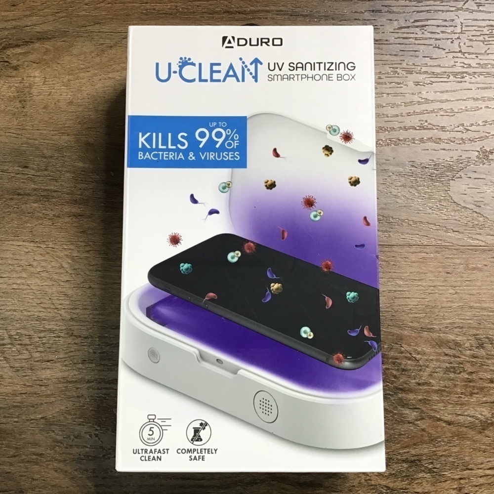 New Aduro Phone UV Light Sanitizing Smartphone Box Germ Virus Killing Wh…